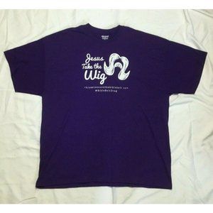 Jesus Take the Wig Drag Queen Bible Belt Drag TShirt Size 2XL Funny Religious
